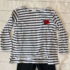 Zara bundle of two long sleeve tops with detail. Sizes 6 and 6/7